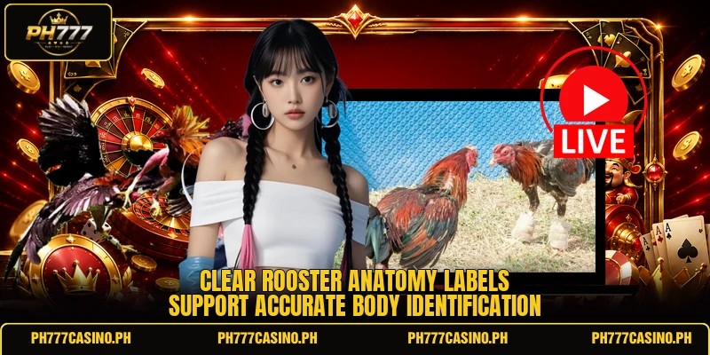 Clear rooster anatomy labels support accurate body identification Clear rooster anatomy labels support accurate body identification