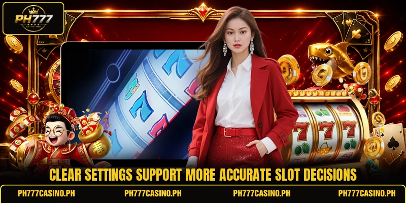 Clear settings support more accurate slot decisions Clear settings support more accurate slot decisions