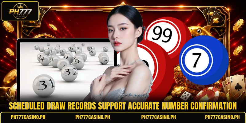Scheduled draw records support accurate number confirmation Scheduled draw records support accurate number confirmation