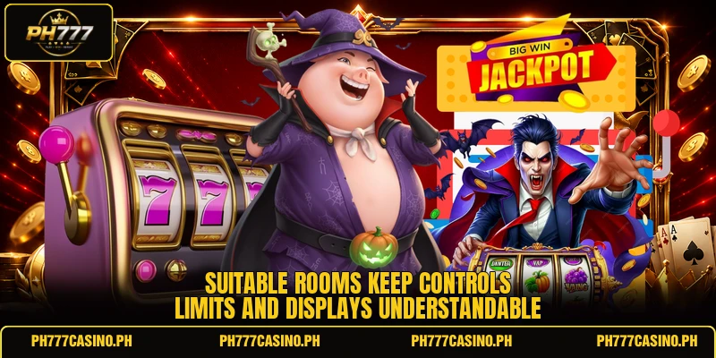 Suitable rooms keep controls limits and displays understandable Suitable rooms keep controls limits and displays understandable